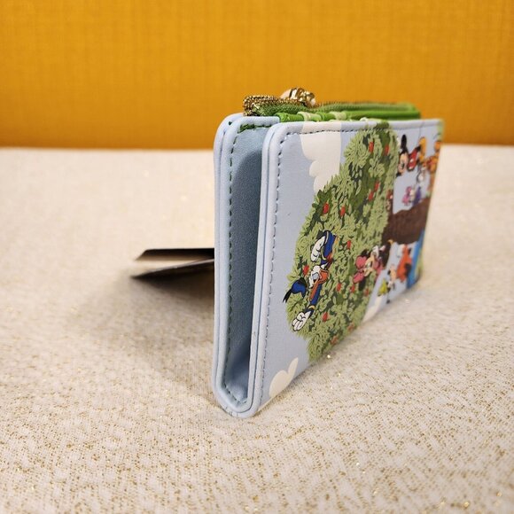 Loungefly Disney Mickey Mouse & Friends Apple Picking Tree Autumn Flap Wallet - Picture 3 of 12